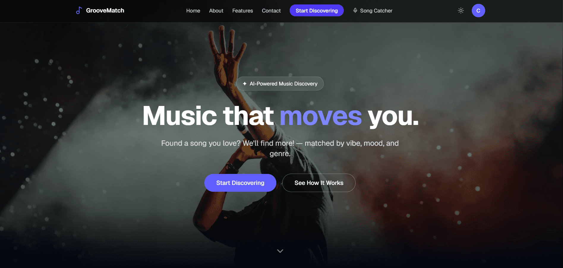 GrooveMatch website screenshot